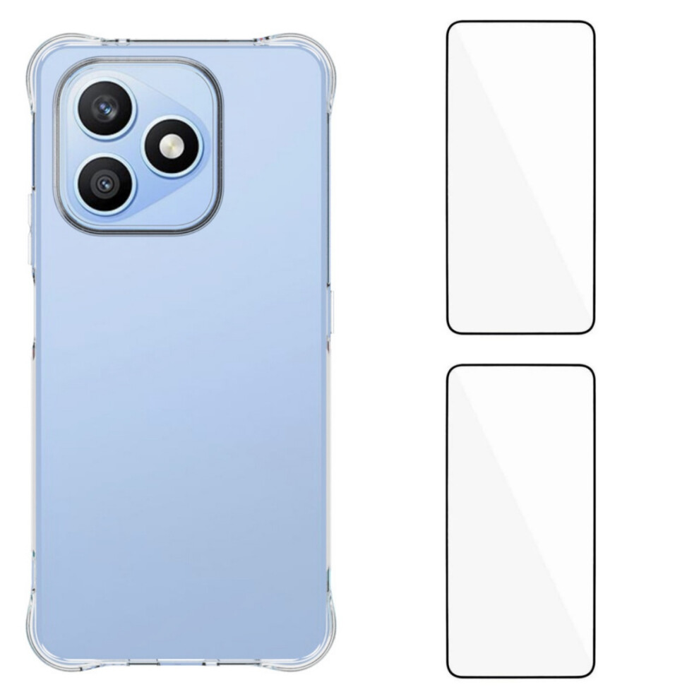 (Transparent) Phone Cover For Honor X8d 4G Wl2 Series Tpu Case 2.0Mm Phone Cover With 2Pcs Tempered Glass Films 6914298806760