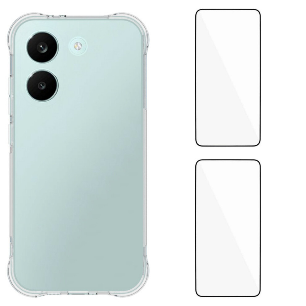 (Transparent) Phone Cover For Xiaomi Redmi Turbo 5 5G Wl2 Series Tpu Case 2.0Mm Phone Cover With 2Pcs Tempered Gl 6914299451563