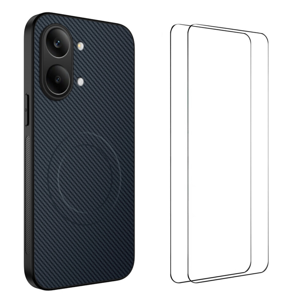 (Grey) Phone Cover For Xiaomi Redmi Turbo 5 Max 5G Tq1 Series Magnetic Case Carbon Fiber Texture Pc Tpu Ph Grey 6914297072128