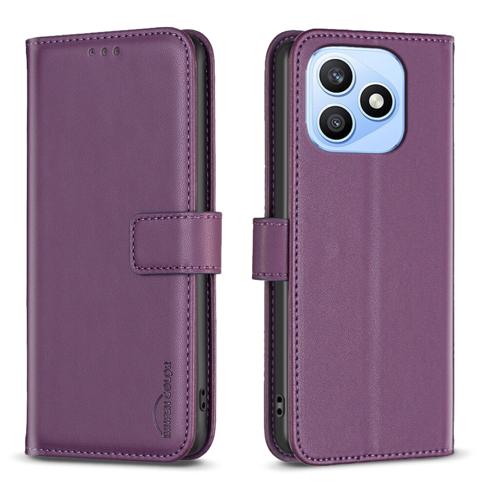 (Dark ) Phone Cover For Honor X8d 4G Bf17 Phone Case Wallet Folio Flip Leather Cover Purple 6914296594089