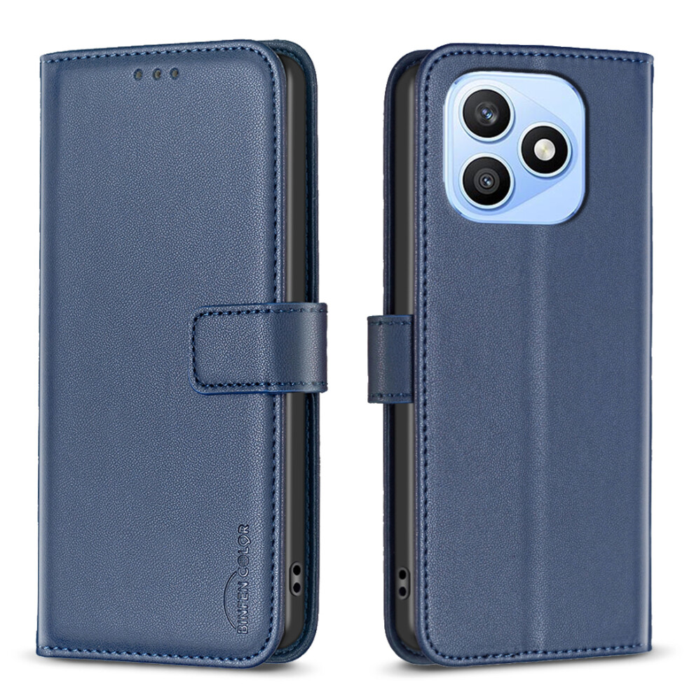 (Blue) Phone Cover For Honor X8d 4G Bf17 Phone Case Wallet Folio Flip Leather Cover Blue 6914291097912