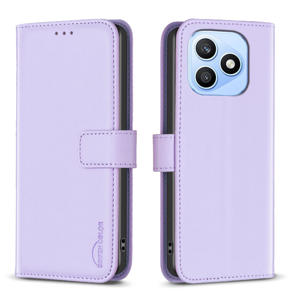 (Purple) Phone Cover For Honor X8d 4G Bf17 Phone Case Wallet Folio Flip Leather Cover Purple 6914292734120