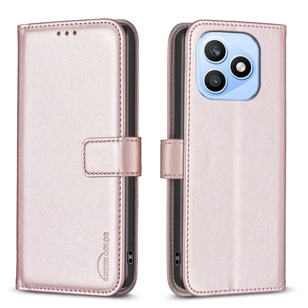 (Rose ) Phone Cover For Honor X8d 4G Bf17 Phone Case Wallet Folio Flip Leather Cover Gold 6914294685970