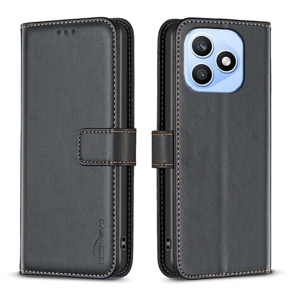 (Black) Phone Cover For Honor X8d 4G Bf17 Phone Case Wallet Folio Flip Leather Cover Black 6914299391647