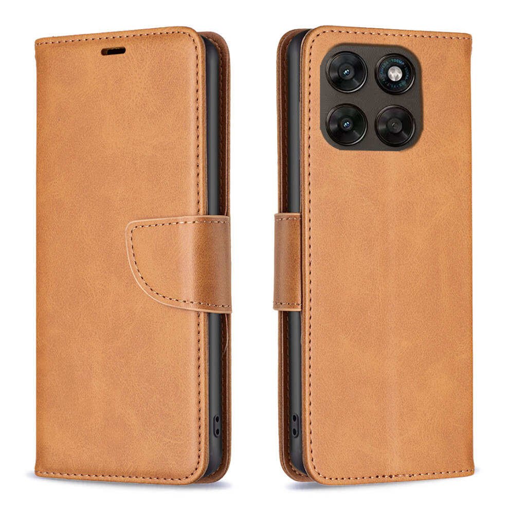 (Yellow) Phone Cover For Motorola Moto G77 5G / Motorola Moto G67 5G Case Shockproof Pu Leather Cover With Wa Yellow 6914293279941