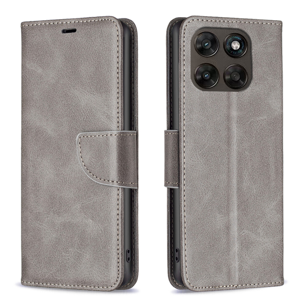 (Grey) Phone Cover For Motorola Moto G77 5G / Motorola Moto G67 5G Case Shockproof Pu Leather Cover With Wa Grey 6914294948891