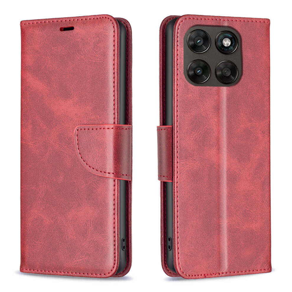 (Red) Phone Cover For Motorola Moto G77 5G / Motorola Moto G67 5G Case Shockproof Pu Leather Cover With Wa Red 6914297942476