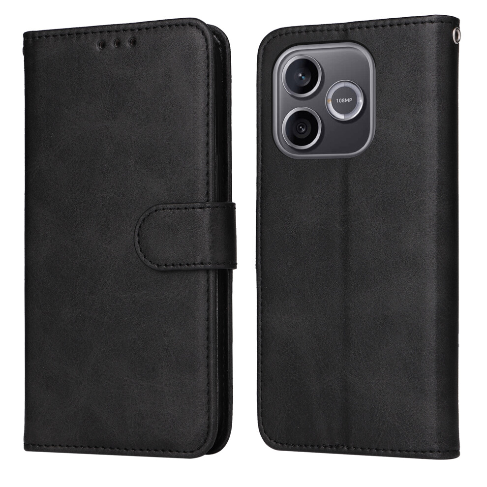 (Black) Phone Cover For Honor 600 Lite 5G Case Wallet Pu Leather Folio Flip Phone Cover Black 6914290199006