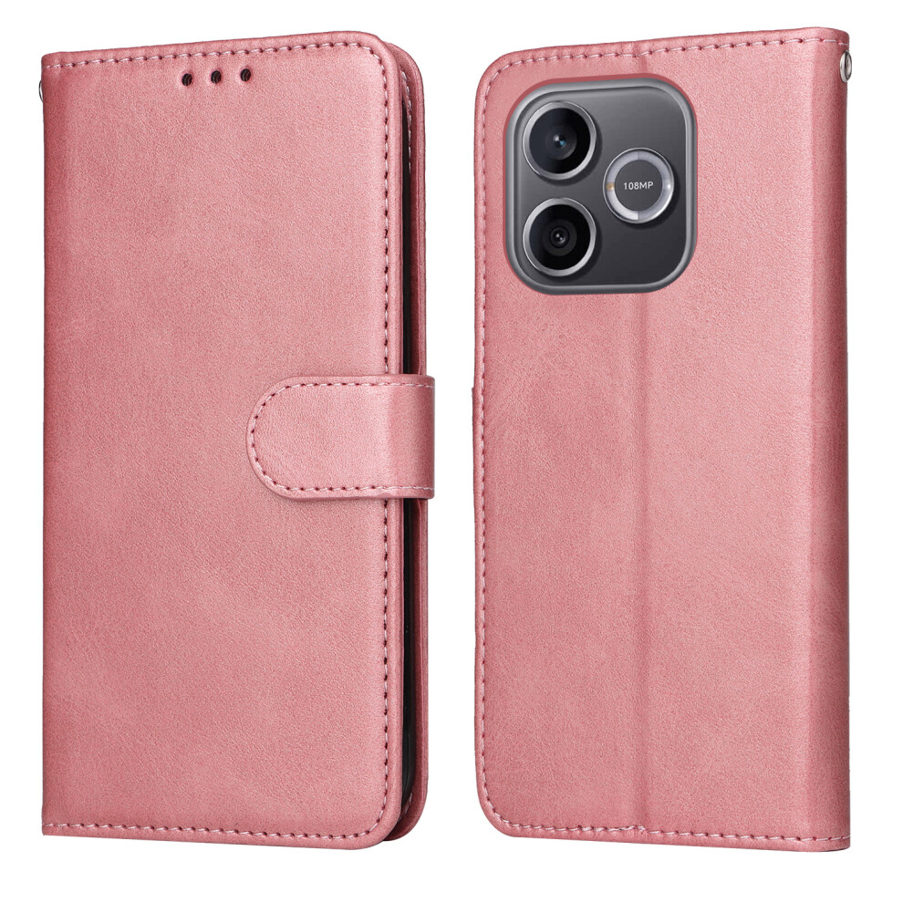 (Pink) Phone Cover For Honor 600 Lite 5G Case Wallet Pu Leather Folio Flip Phone Cover Pink 6914297133102
