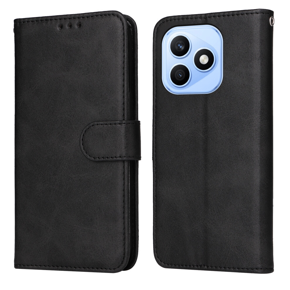 (Black) Phone Cover For Honor X8d 4G Case Wallet Pu Leather Folio Flip Phone Cover Black 6914293760555