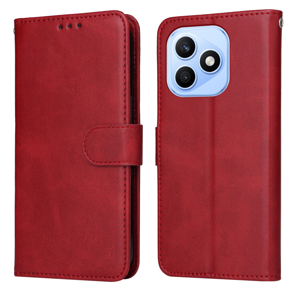 (Red) Phone Cover For Honor X8d 4G Case Wallet Pu Leather Folio Flip Phone Cover Red 6914290446827