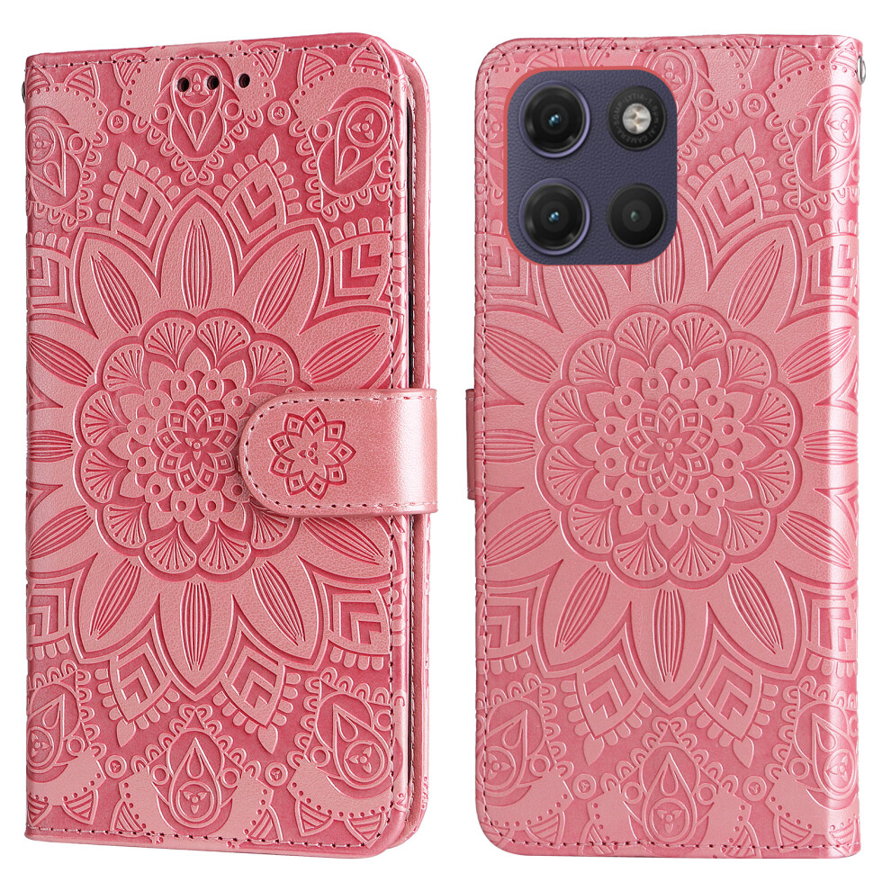 (Pink) Phone Cover For Motorola Moto G17 Power 4G / G17 4G / G15 4G / G15 Power 4G Case Sunflower Imprint L Pink 6914297916804