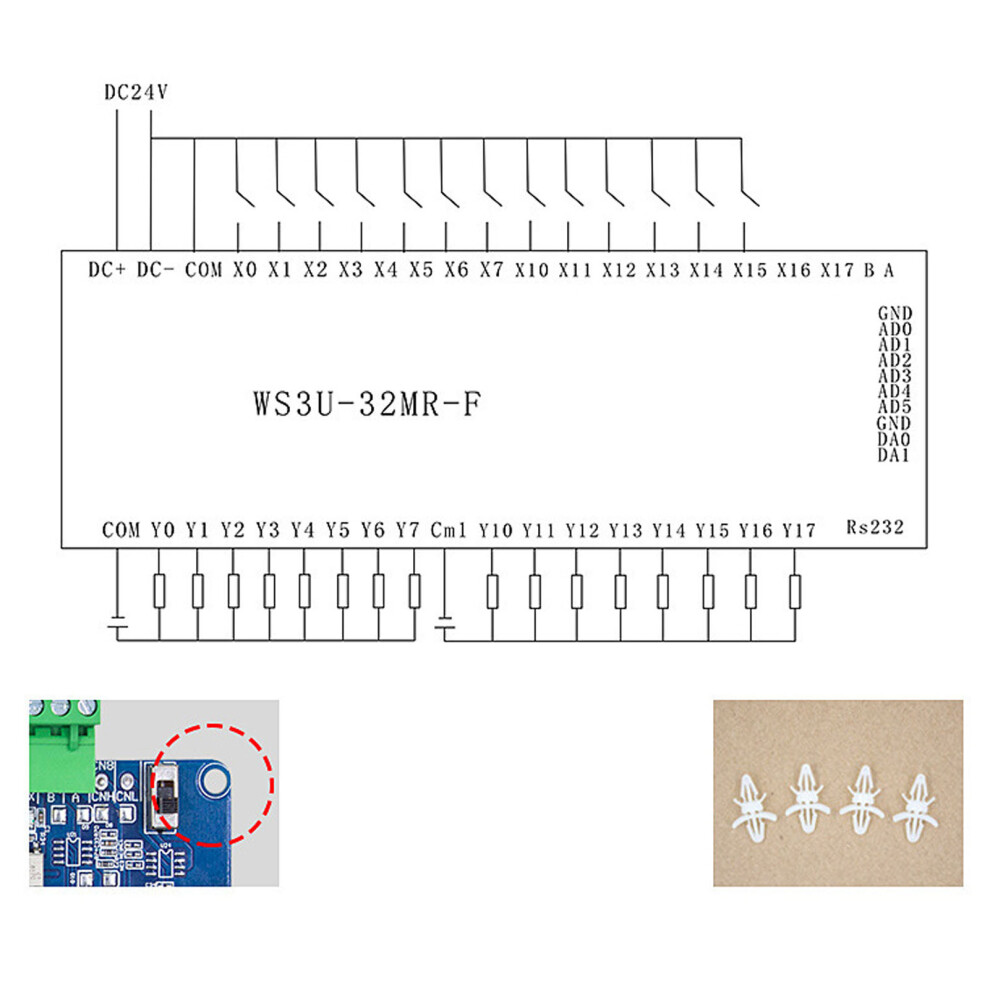 24V PLC Board 16 Inputs 16 Outputs Relay
