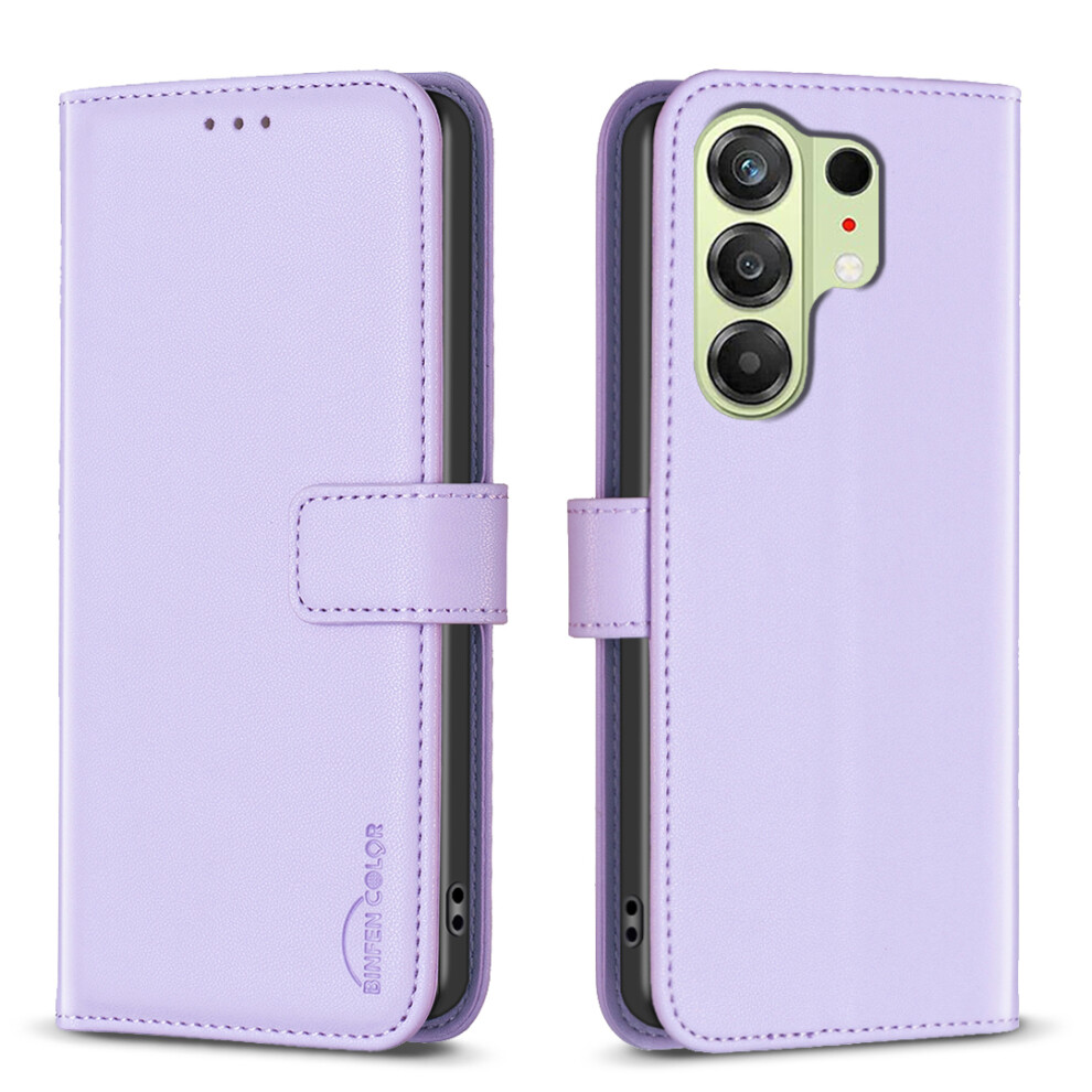 (Purple) Phone Cover For Tecno Camon 50 4G Bf17 Phone Case Wallet Folio Flip Leather Cover Purple 6914296652727