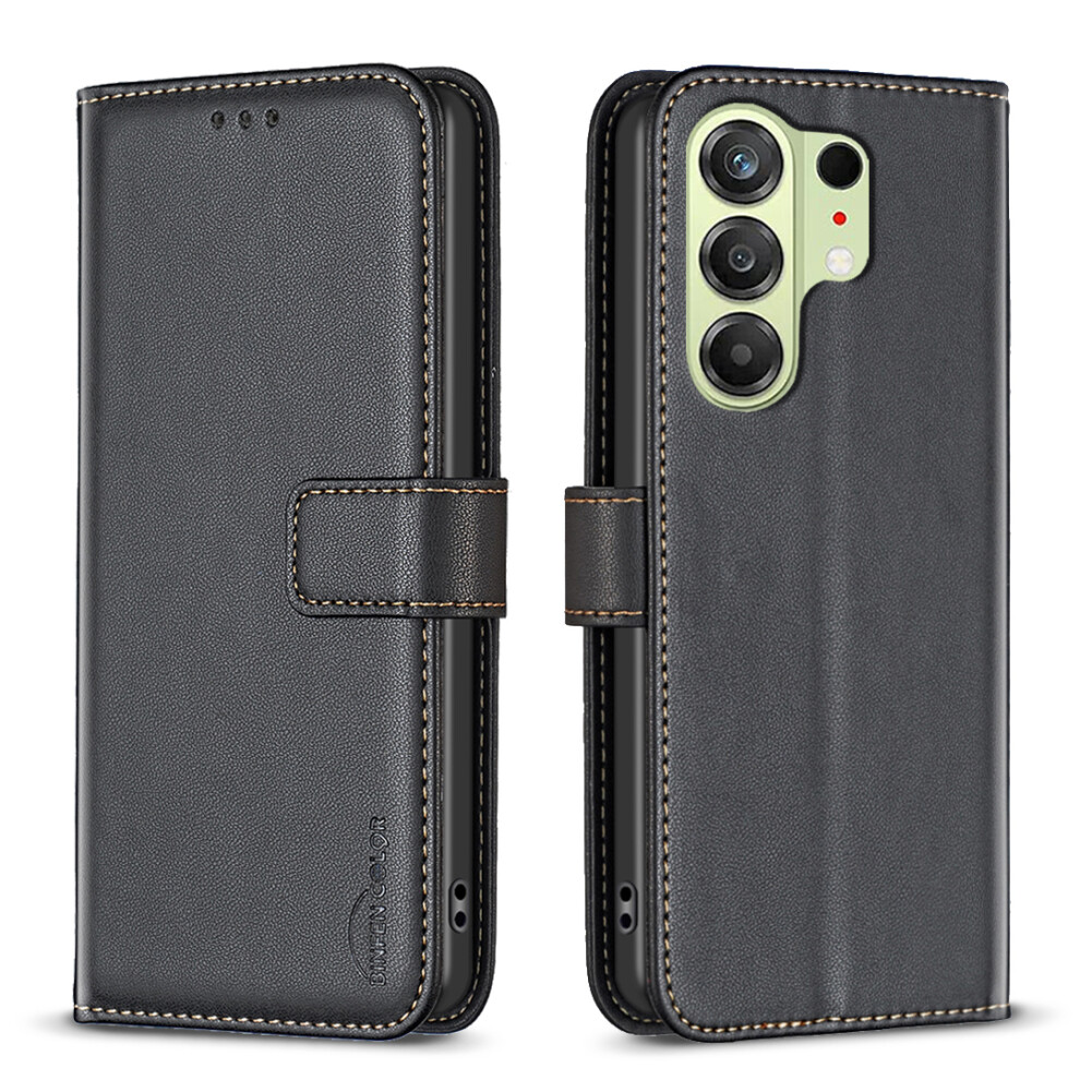 (Black) Phone Cover For Tecno Camon 50 4G Bf17 Phone Case Wallet Folio Flip Leather Cover Black 6914299966449