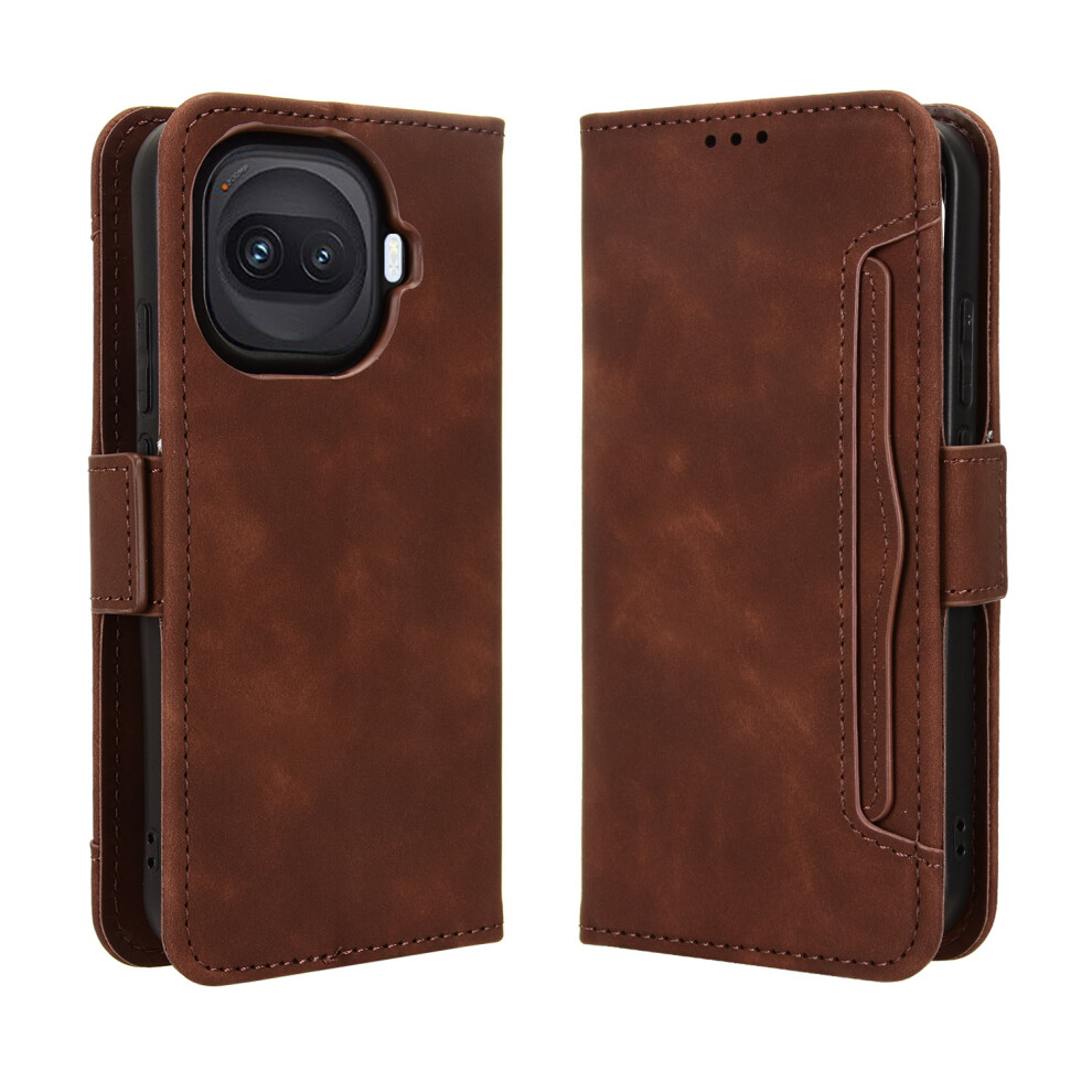 (Brown) Phone Cover For Vivo Iqoo 15R / Vivo Iqoo Z11 Turbo 5G Leather Case Phone Wallet Cover With Multiple Brown 6914299822370