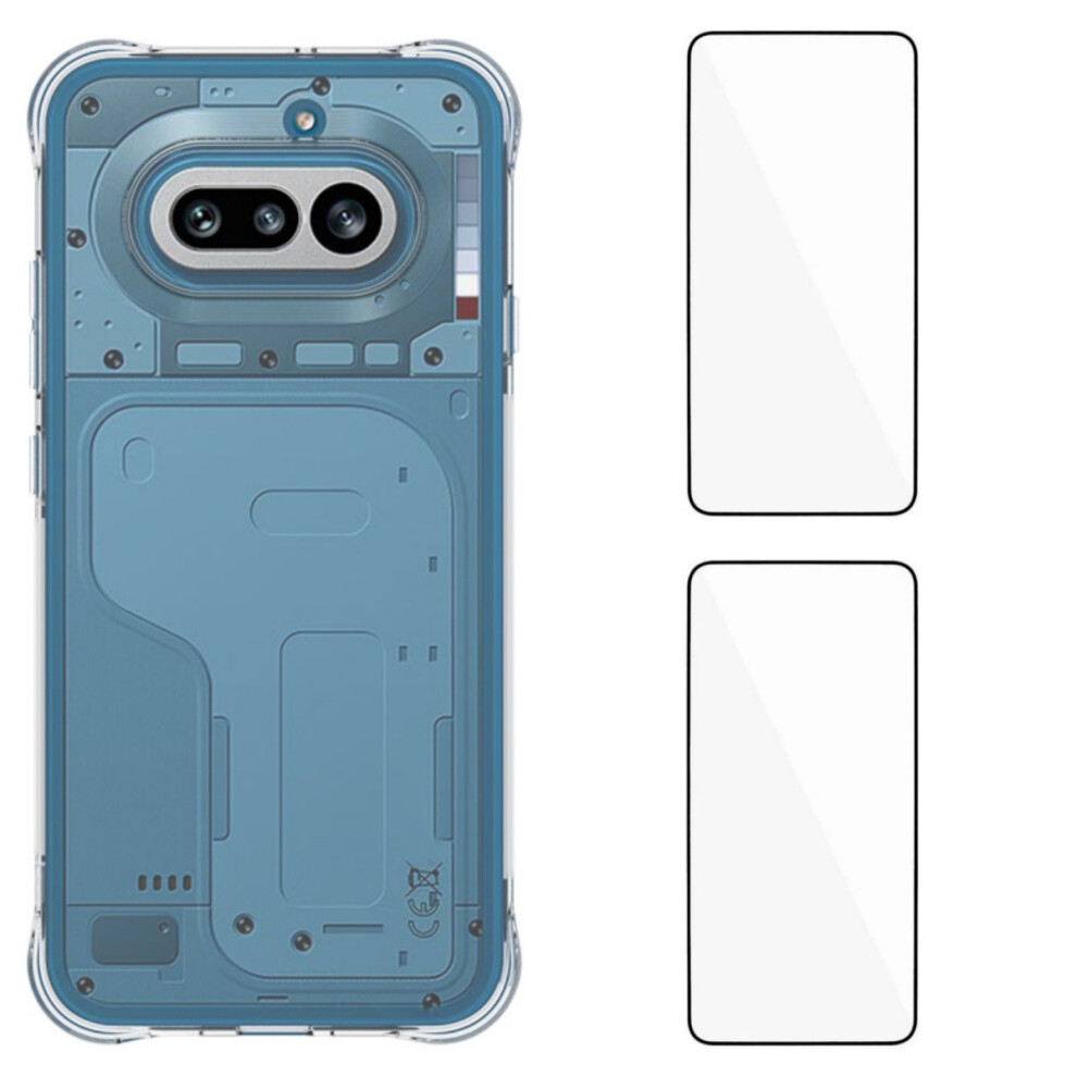 (Transparent) Phone Cover For Nothing Phone (4A) Wl2 Series Tpu Case 2.0Mm Phone Cover With 2Pcs Tempered Glass Fi 6914293937506