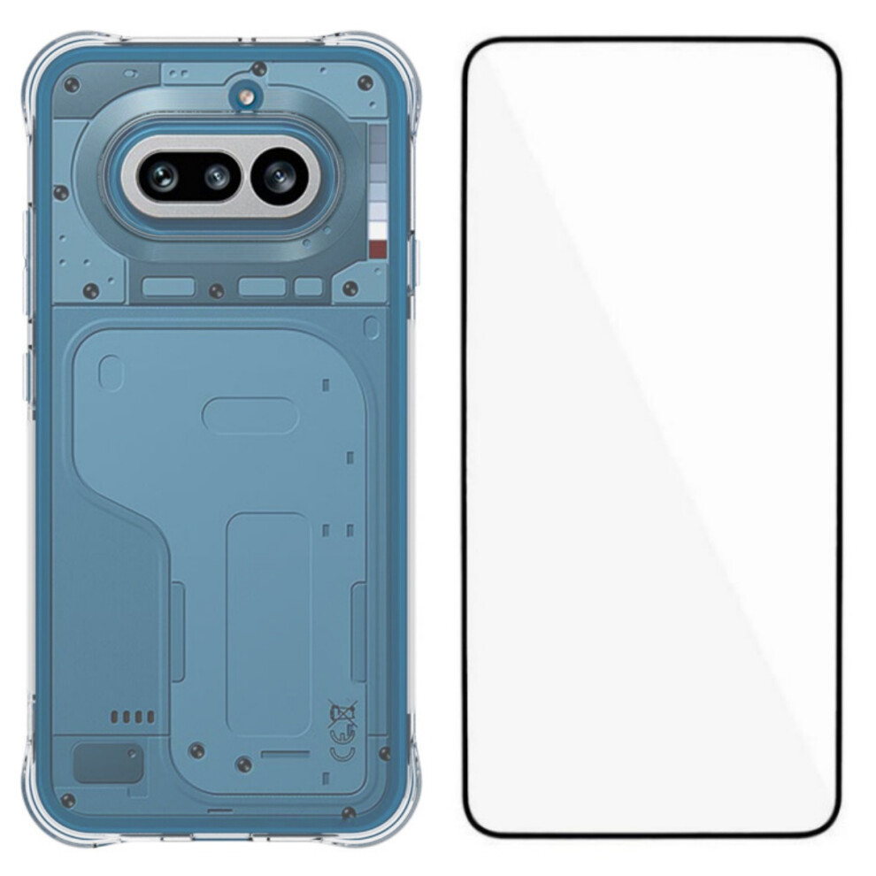 (Transparent) Phone Cover For Nothing Phone (4A) Wl Series Case 2.0Mm Tpu Phone Cover With Tempered Glass Film 6914290027422