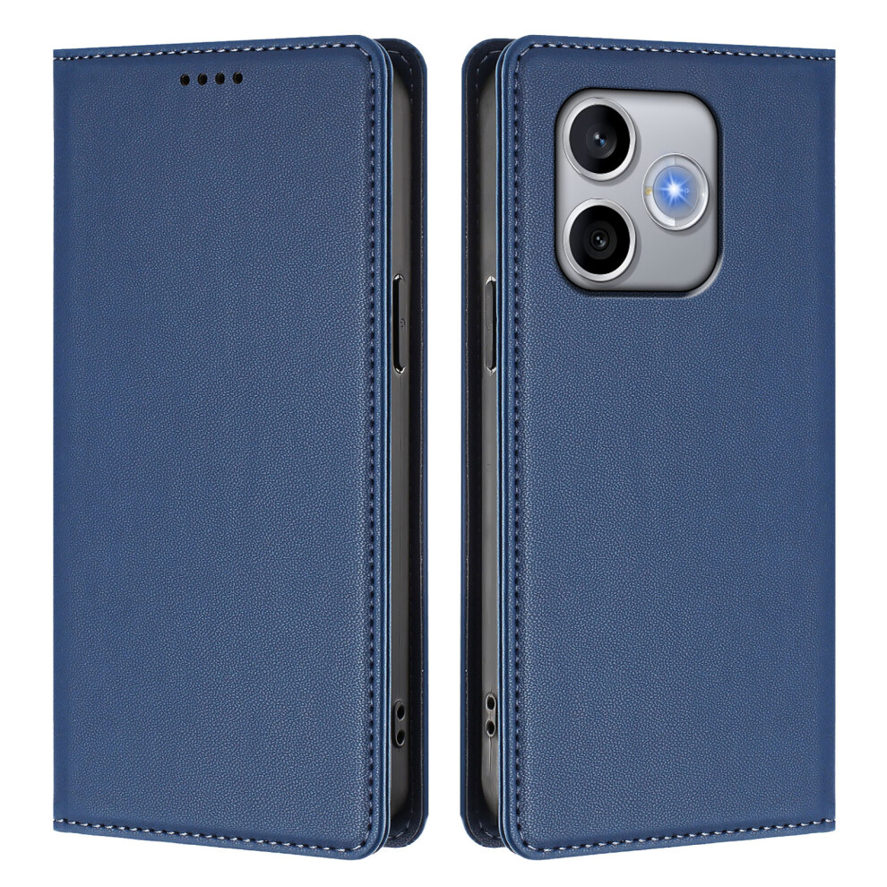 (Dark ) Phone Cover For Honor 600 Lite 5G Leather Wallet Case Magnetic Closure Rfid Blocking Phone Cover Blue 6914295788922