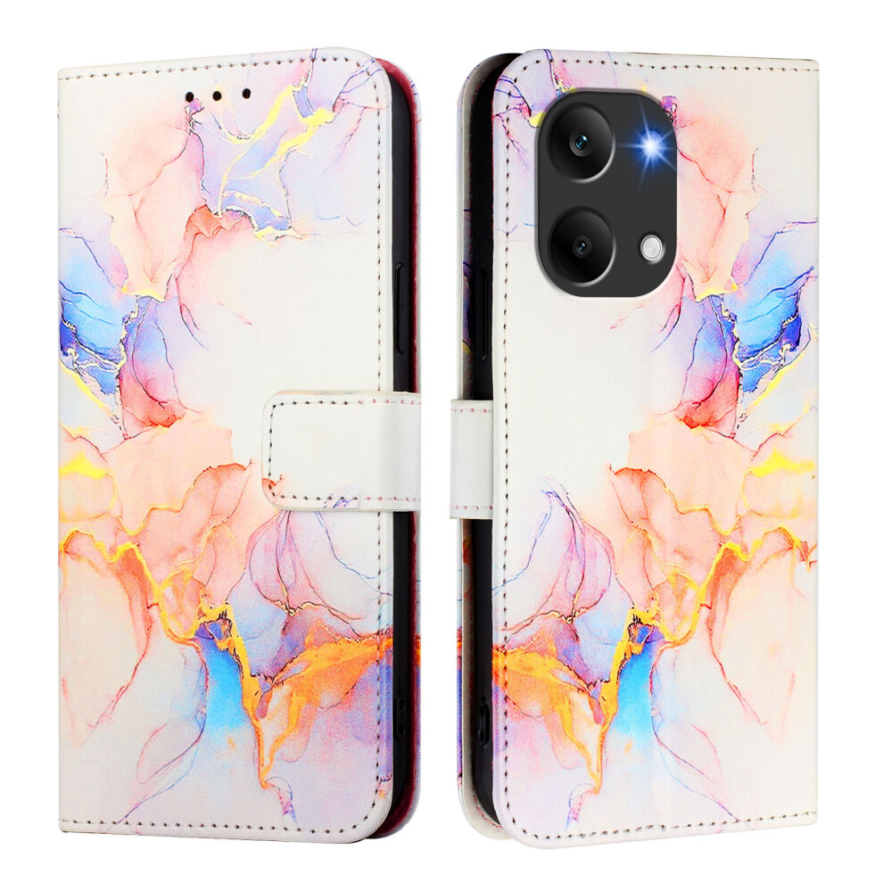(Milky Way Marble Ls004) Phone Cover For Xiaomi Poco X8 Pro Max 5G / Xiaomi Redmi Turbo 5 Max 5G Case With Strap Marble Patte White 6914292310348
