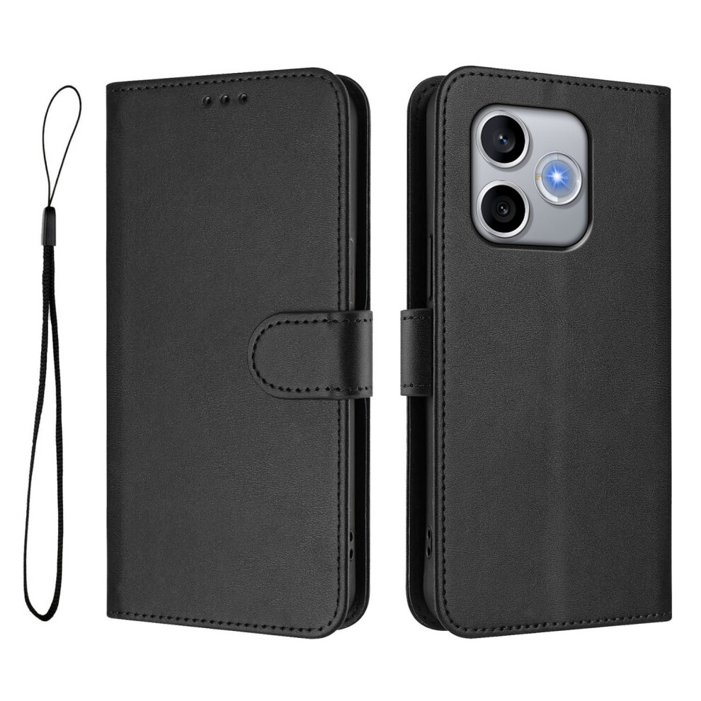 (Black) Phone Cover For Honor 600 Lite 5G Wallet Case Rfid Blocking Calf Texture Leather Stand Phone Cover W Black 6914290565450