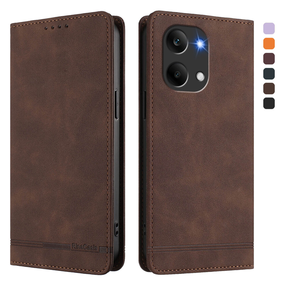 (Brown) Phone Cover For Xiaomi Poco X8 Pro Max 5G / Xiaomi Redmi Turbo 5 Max 5G Case Rinacasis Rc23 Rfid Blo Brown 6914297725598