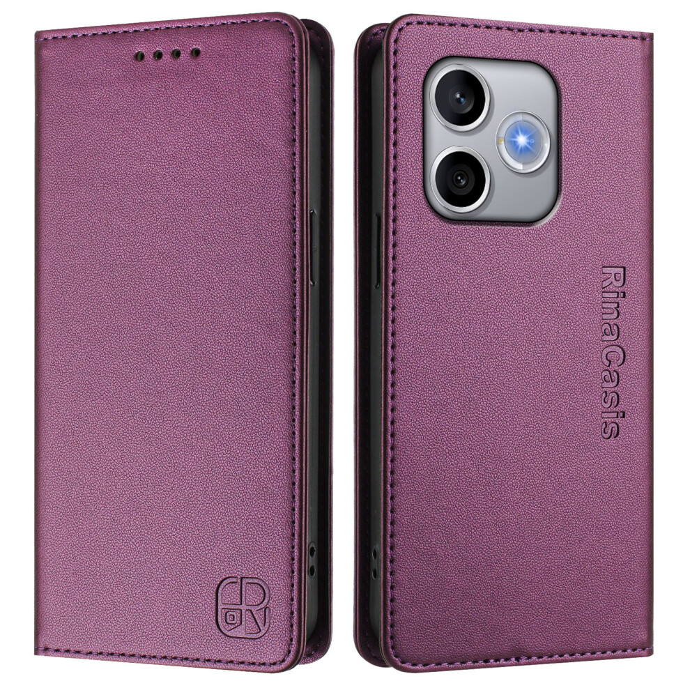 (Violet) Phone Cover For Honor 600 Lite 5G Rinacasis Rc01 Leather Case Phone Cover With Rfid Blocking Wallet 6914298676110