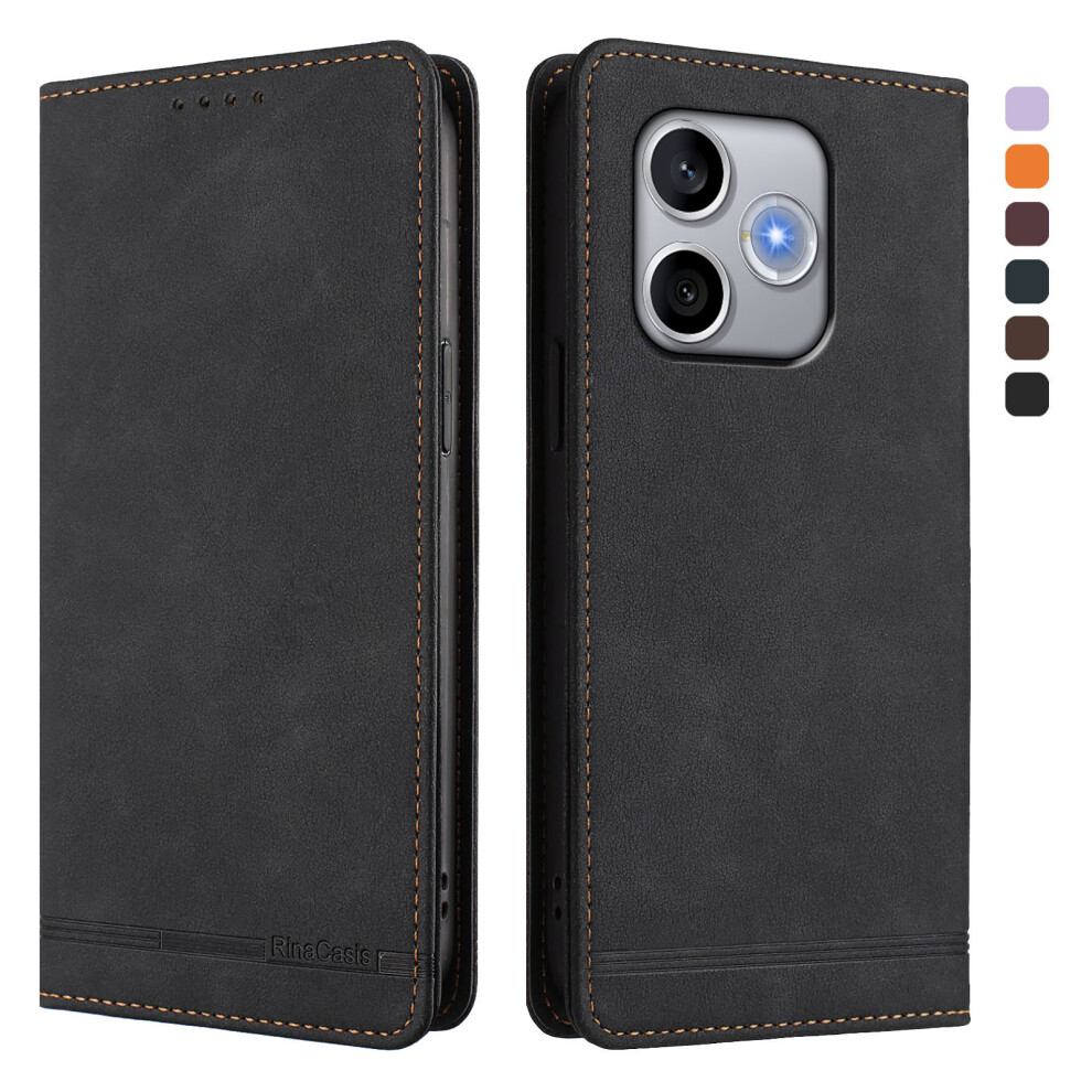 (Black) Phone Cover For Honor 600 Lite 5G Case Rinacasis Rc23 Rfid Blocking Wallet Stand Pu Leather Phone Co Black 6914293880505