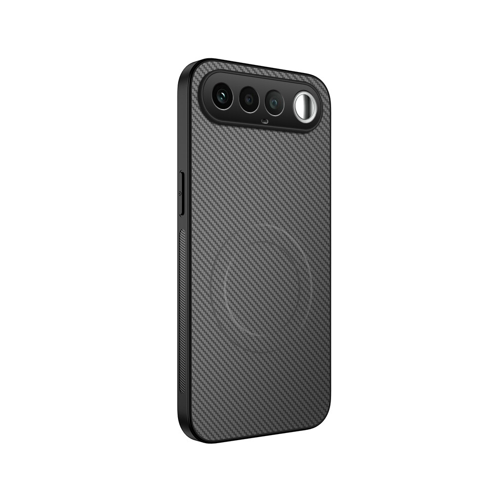 (Grey) Phone Cover For Realme 16 5G Tq Series Magnetic Case Carbon Fiber Texture Pc Tpu Phone Cover Grey 6914297370163