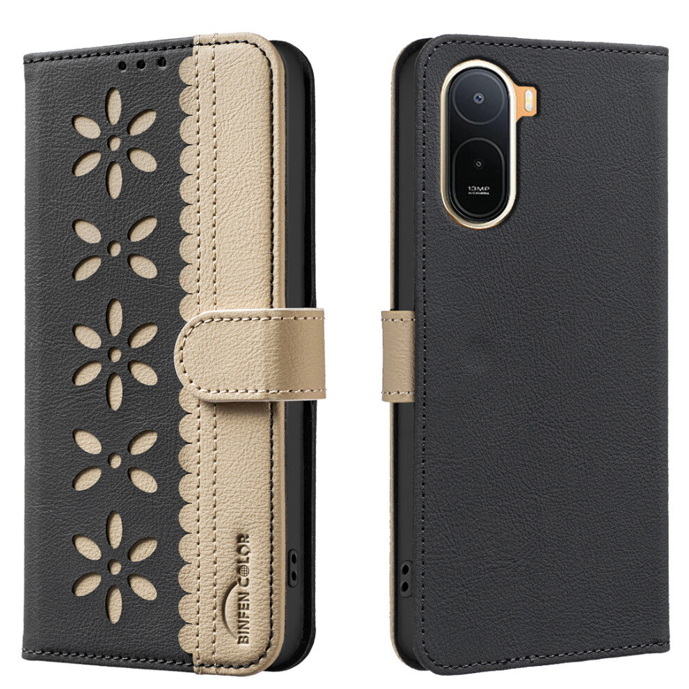 (Black) Phone Cover For Xiaomi Redmi A7 Pro 4G (171.56Mm) Bf36 Leather Case Floral Pattern Phone Cover Rfid Black 6914290201945