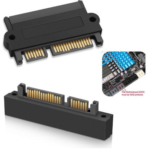 SAS-zu-SATA-22-Pin-Winkeladapter (180 Grad) 2