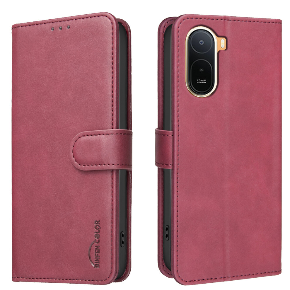 (Red) Phone Cover For Xiaomi Mi A7 Pro 4G (171.56Mm) Bf37 Case Rfid Blocking Wallet Stand Leather Phone Red 6914299608271