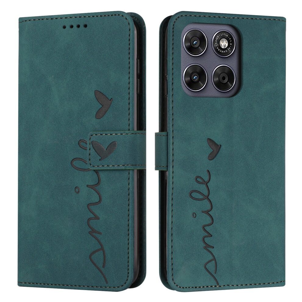 (Green) Phone Cover For Motorola Moto G77 5G / Motorola Moto G67 5G Stand Case Pu Leather Phone Cover Imprin Green 6914296728354