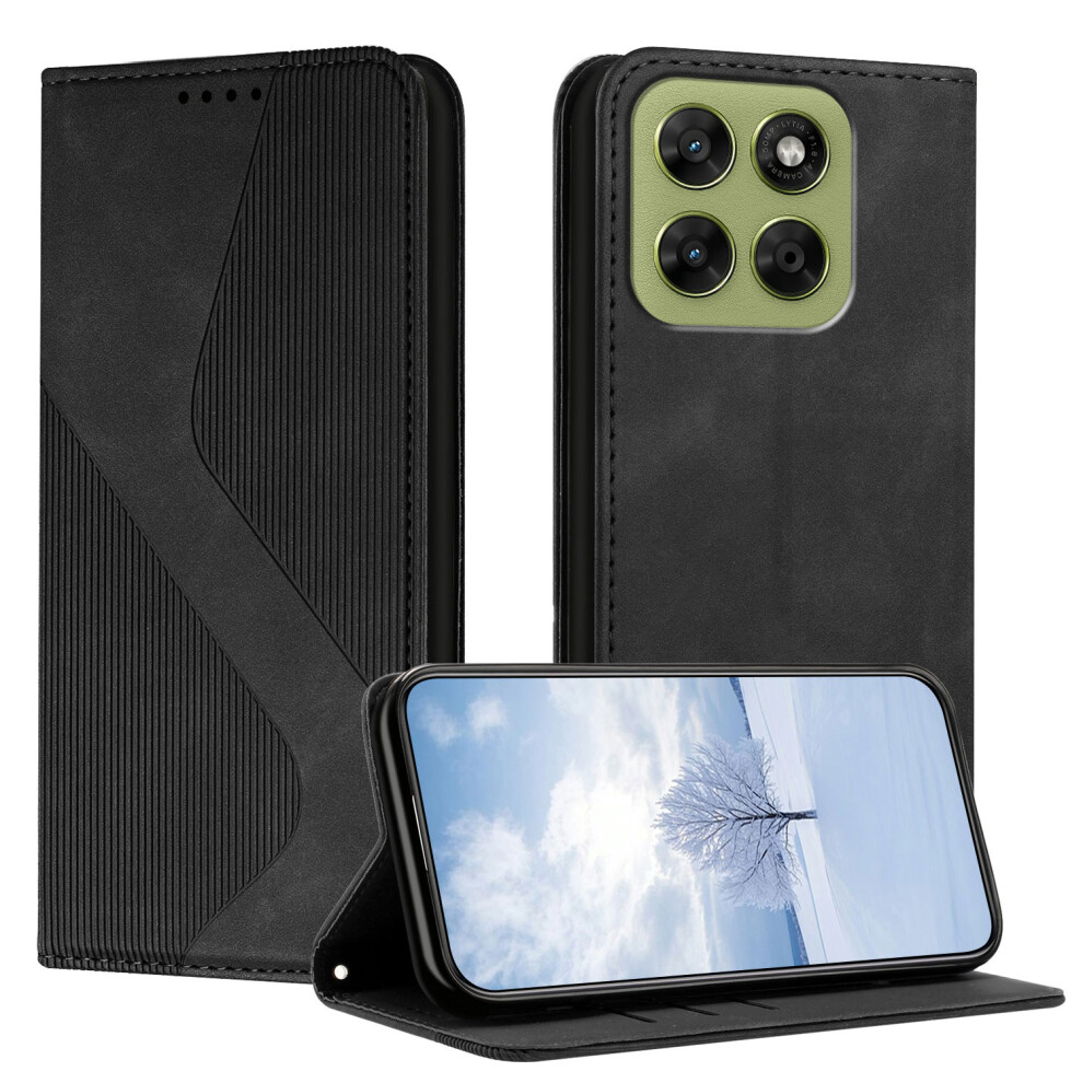(Black) Phone Cover For Motorola Moto G87 5G / G67 5G / G77 5G Phone Cover Skin-Touch Feel Leather Wallet Ca Black 6914297269412