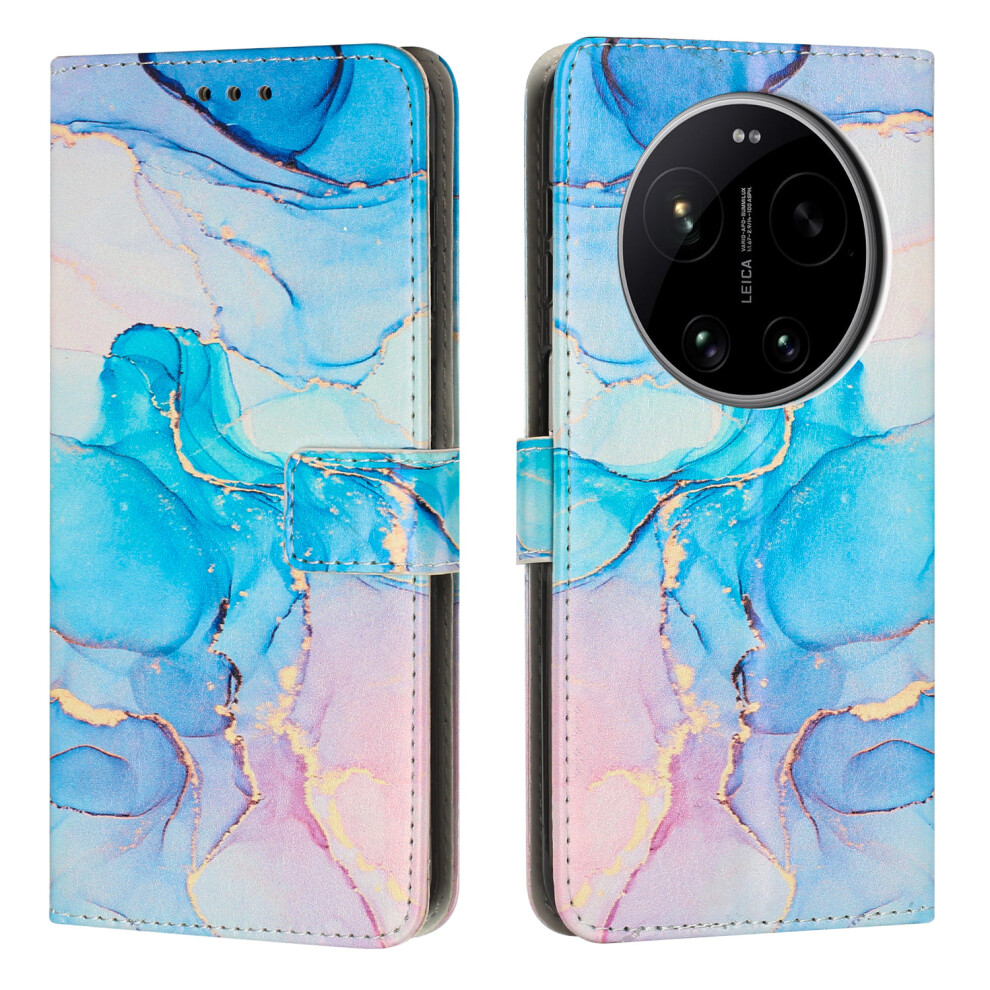 (Pink / Green) Phone Cover For Xiaomi 17 Ultra 5G Stand Case Marble Pattern Pu Leather Wallet Phone Cover Pink,Green 6914299797944
