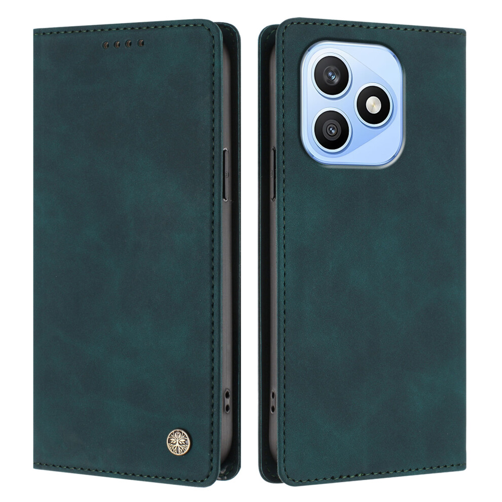 (Dark ) Phone Cover For Honor X8d 4G Case Hx Rfid Blocking Wallet Stand Leather Flip Phone Cover Green 6914296921670