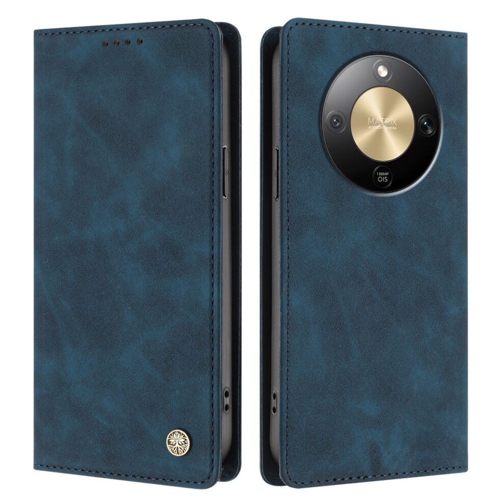 (Dark ) Phone Cover For Honor X70 5G / Honor Magic8 Lite 5G / Honor X9d 5G Case Hx Rfid Blocking Wallet Stan Blue 6914290341689