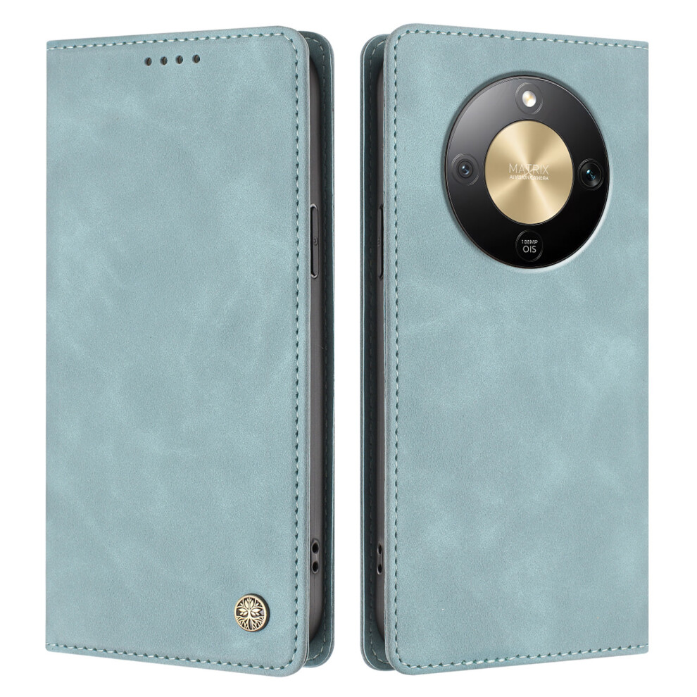 (Lake ) Phone Cover For Honor X70 5G / Honor Magic8 Lite 5G / Honor X9d 5G Case Hx Rfid Blocking Wallet Stan Blue 6914295274036