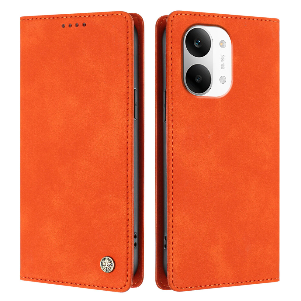 (Orange) Phone Cover For Xiaomi Redmi Turbo 5 Max 5G / Xiaomi Poco X8 Pro Max 5G Case Hx Rfid Blocking Wallet Orange 6914296404975