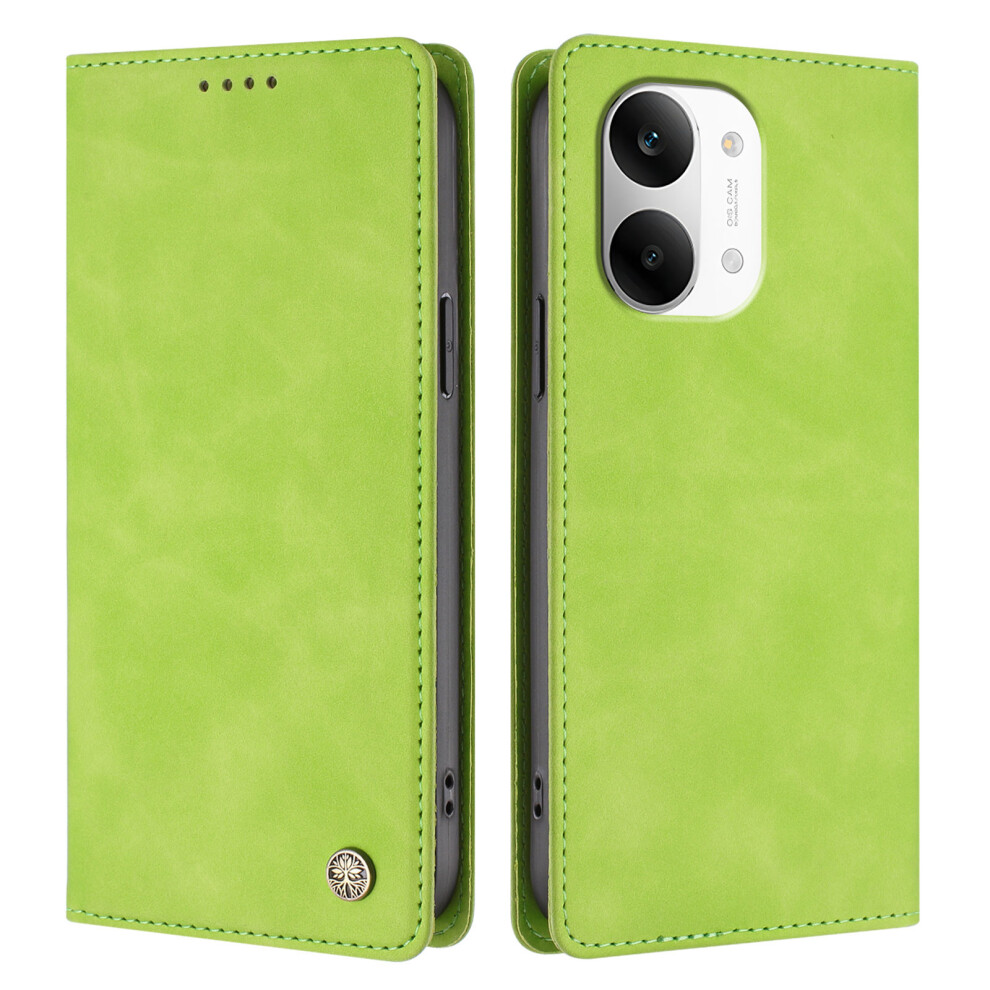 (Fluorescent ) Phone Cover For Xiaomi Redmi Turbo 5 Max 5G / Xiaomi Poco X8 Pro Max 5G Case Hx Rfid Blocking Wallet Green 6914298881361