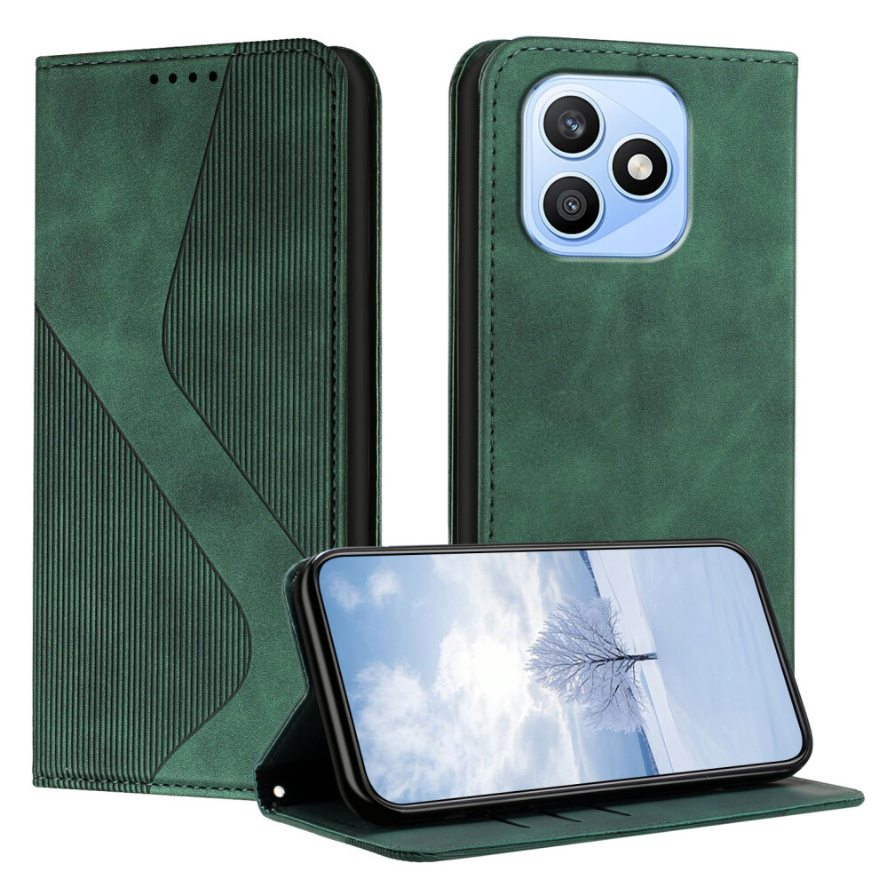 (Green) Phone Cover For Honor X8d 4G Phone Cover Skin-Touch Feel Leather Wallet Case With Stand Green 6914293580290