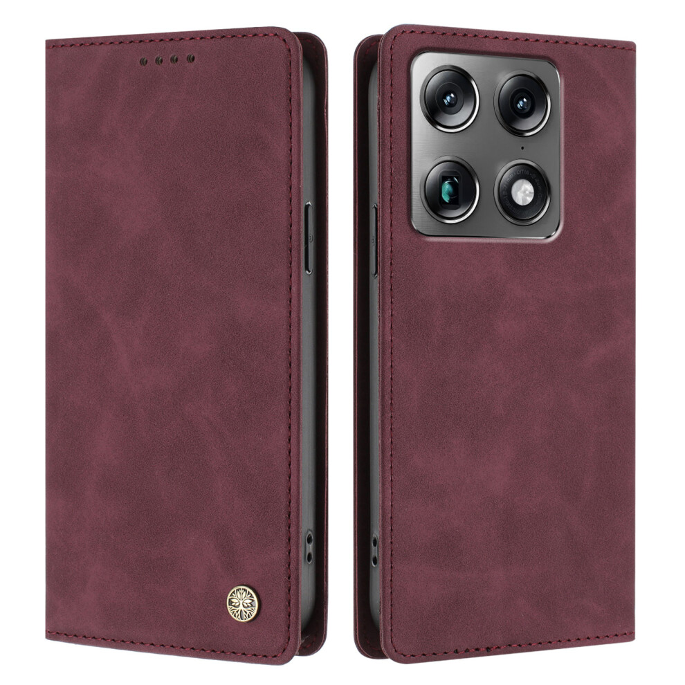 (Wine ) Phone Cover For Motorola Moto X70 Air Pro 5G / Motorola Signature 5G Case Hx Rfid Blocking Wallet St Red 6914294587045