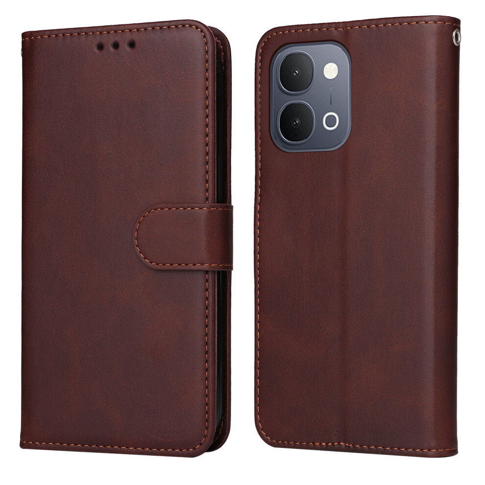 (Brown) Phone Cover For Vivo Y500i 5G / Vivo Y31d 4G Case Wallet Pu Leather Folio Flip Phone Cover Brown 6914296920703