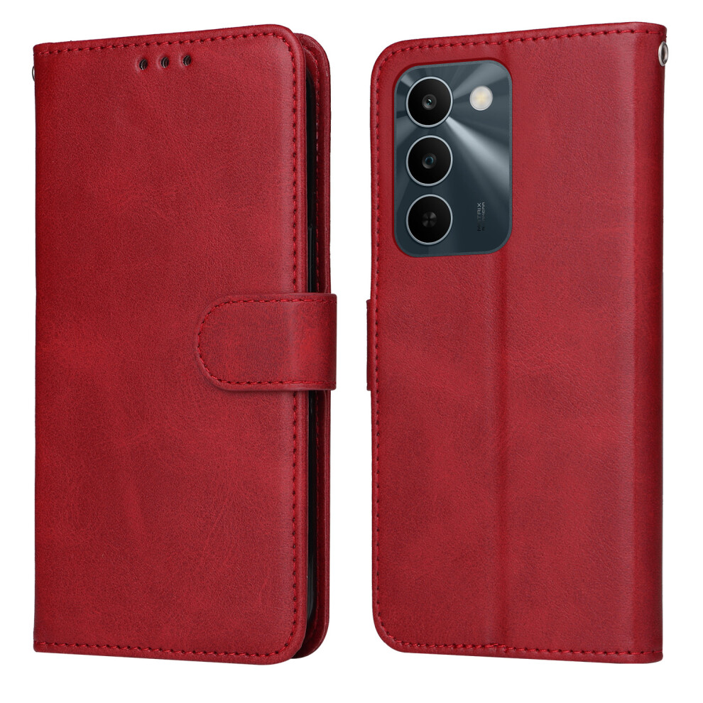 (Red) Phone Cover For Realme C83 5G Case Wallet Pu Leather Folio Flip Phone Cover Red 6914297735931