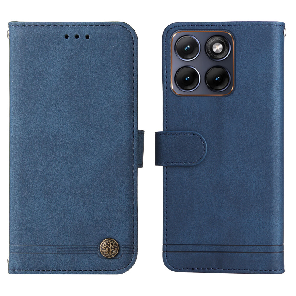 (Blue) Phone Cover For Motorola Edge 70 Fusion+ 5G / Edge 70 Fusion 5G Leather Wallet Cases Skin Touch Phon Blue 6914294704299