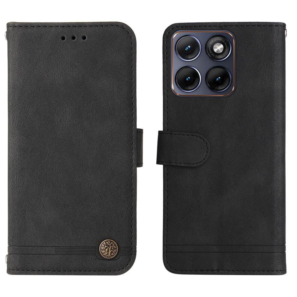 (Black) Phone Cover For Motorola Edge 70 Fusion+ 5G / Edge 70 Fusion 5G Leather Wallet Cases Skin Touch Phon Black 6914299013952