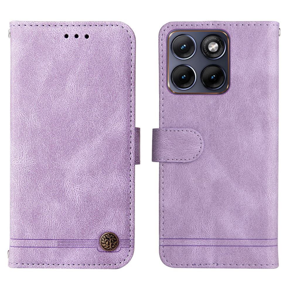 (Purple) Phone Cover For Motorola Edge 70 Fusion+ 5G / Edge 70 Fusion 5G Leather Wallet Cases Skin Touch Phon Purple 6914297214429
