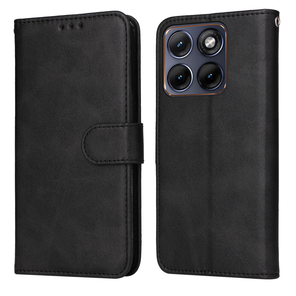 (Black) Phone Cover For Motorola Edge 70 Fusion+ 5G / Edge 70 Fusion 5G Case Wallet Pu Leather Folio Flip Ph Black 6914293275837