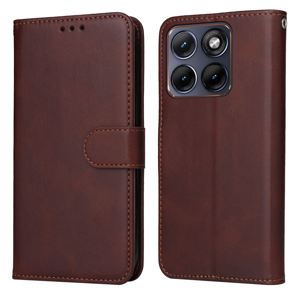 (Brown) Phone Cover For Motorola Edge 70 Fusion+ 5G / Edge 70 Fusion 5G Case Wallet Pu Leather Folio Flip Ph Brown 6914295227681