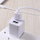 Chargeur mural USB, double port de charge rapide, format voyage, argent. 3